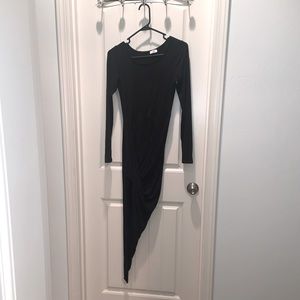 Tobi long sleeve asymmetrical mini dress, size M